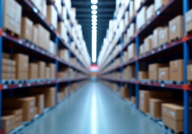High-tech warehouse logistics tracking